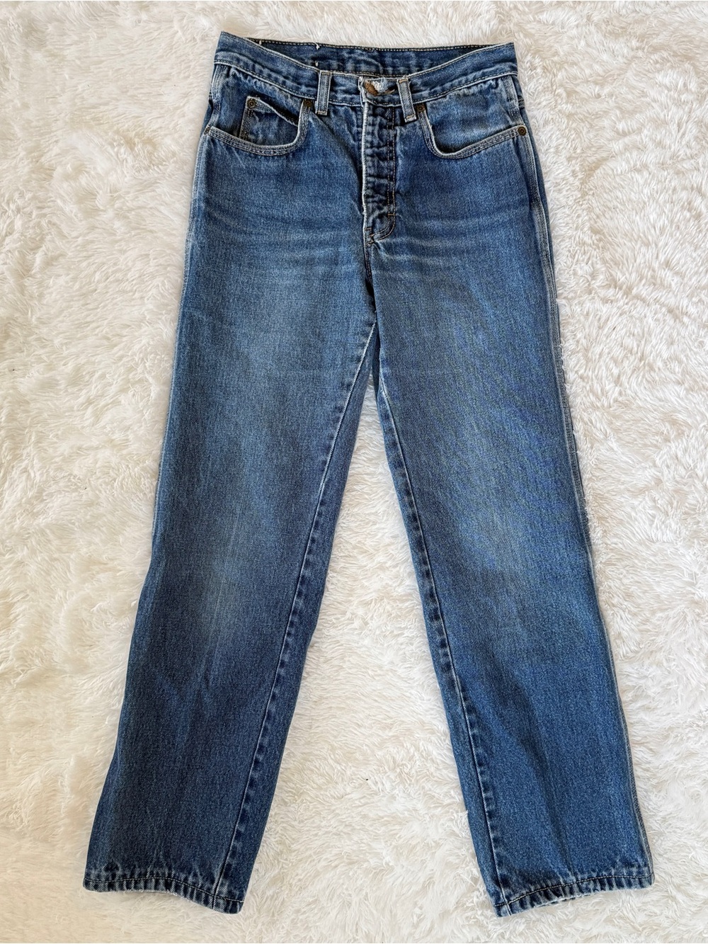 Rare Vintage 1980s Calvin Klein 100% Cotton Rigid Denim Jeans - Picture 12 of 14